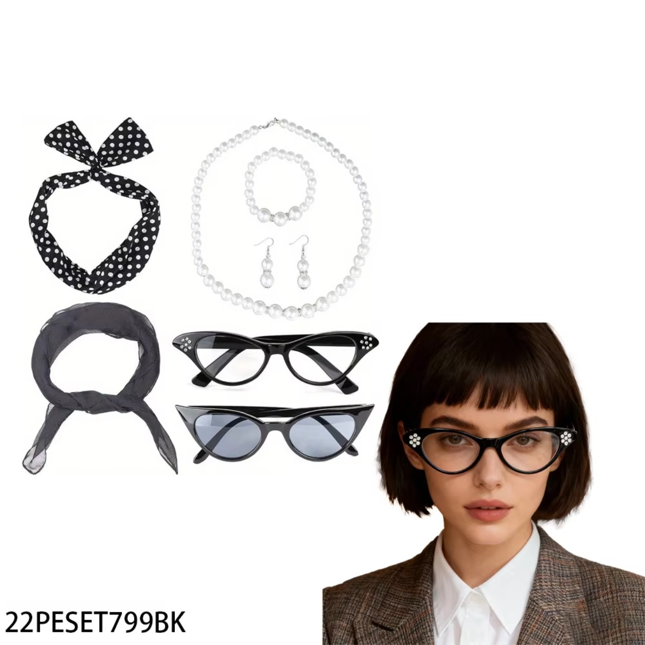 Women'S Accessories In The 1950S - Ensemble d'accessoires de costume pour femmes