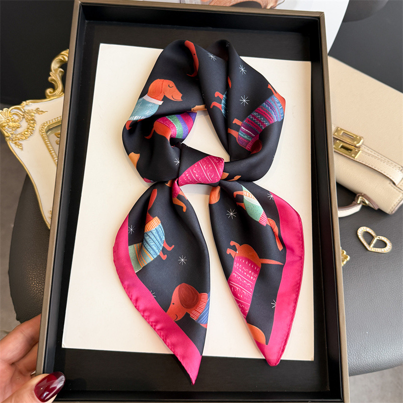 Silk Scarf Square - Foulard carré élégant en soie pour