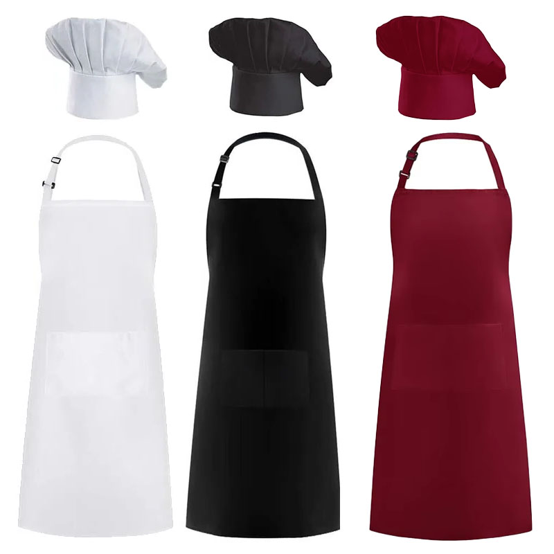 Women Kitchen Accessories - Tablier Chef chapeau Service alimentaire cuisine
