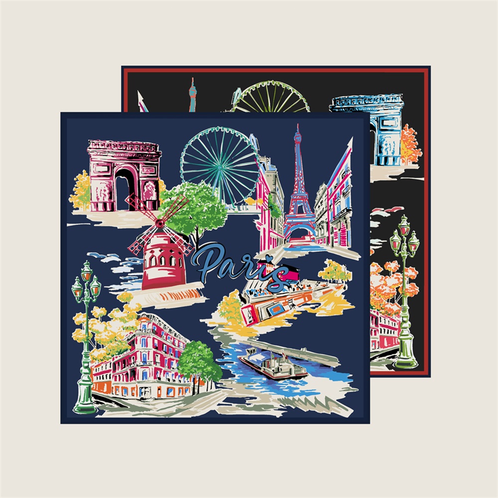 Foulard en Soie Sergée 90CM po - Silk Scarf Square avis et prix
