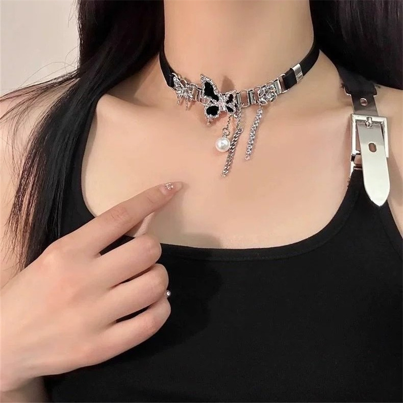 Collier en cuir PU pour femmes - Women'S Emo Accessories avis et prix